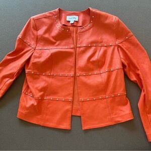 Joseph Ribkoff Orange Studded Blazer
